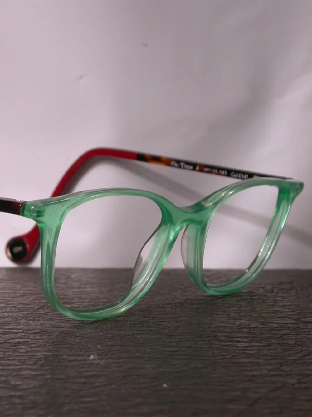 WOOW On Time Clear Green Red Designer Eyeglasses Frames Made in Italy